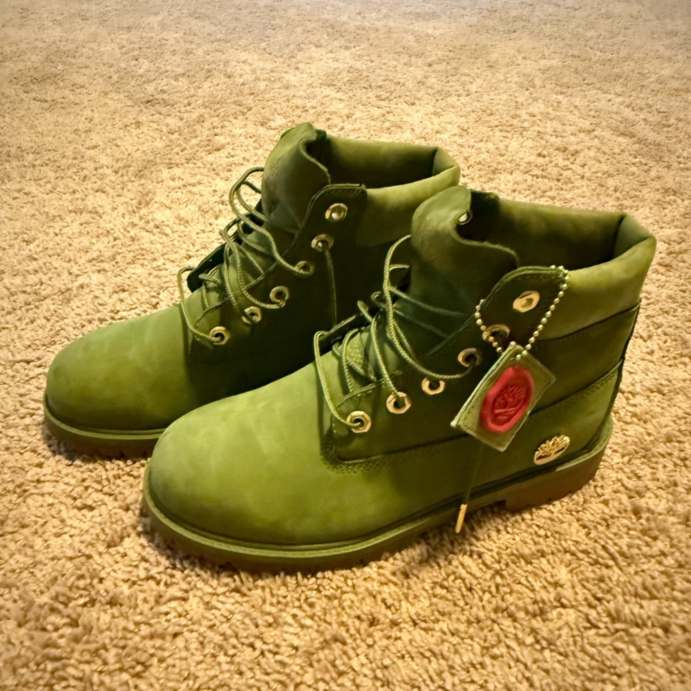 Timberland Olive Lace-Up Boots